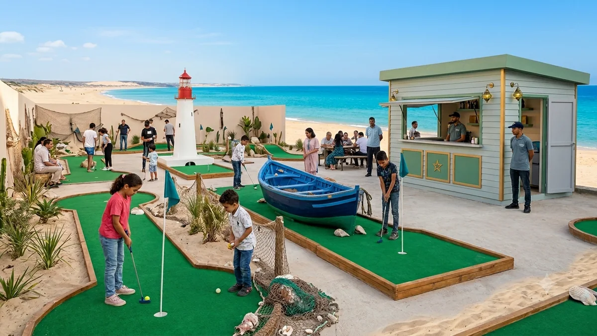 Atlantique Golf – parcours Adventure Mini-Golf inspiré de la côte atlantique marocaine